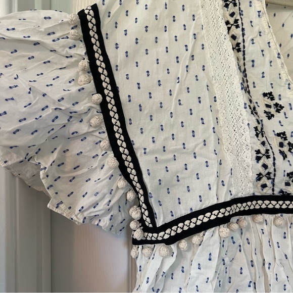 Zara blue and white blouse - Picture 2 of 7